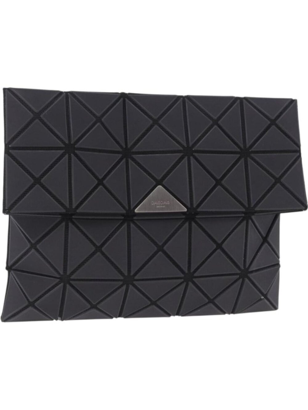 ISSEY MIYAKE BAO BAO Clutch Bag PVC Leather Black Silver